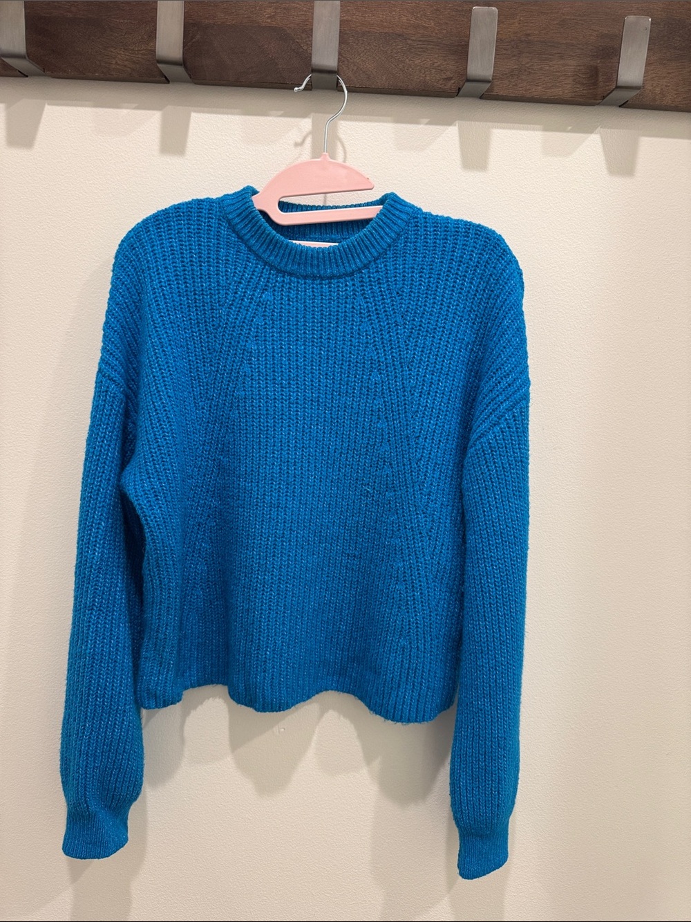 Blue Lightweight Crewneck Women's Sweater